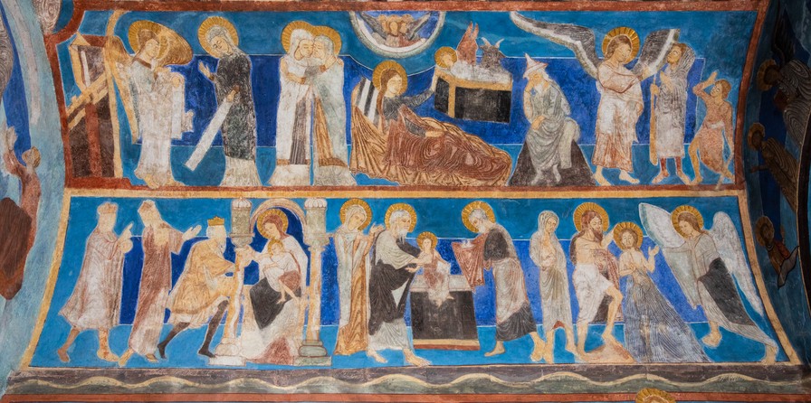 Billedrækkerne i tøndehvælvets nordside