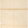Tegning fra ca. 1915 af kalkmaleri i apsis, som viser en skægget mand i profil. Fotograferet af Lars Kennerstedt. Riksantikvarieämbetet. Public Domain.
