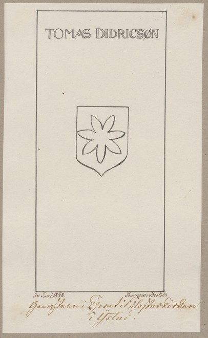 Tegning i Dr. I. G. Burman Beckers antiqvarisk-topografiske Samling, Sønderjylland, Skaane og Slesvig. 1858. Det Kgl. Biblioteks Billedsamling. Public Domain.